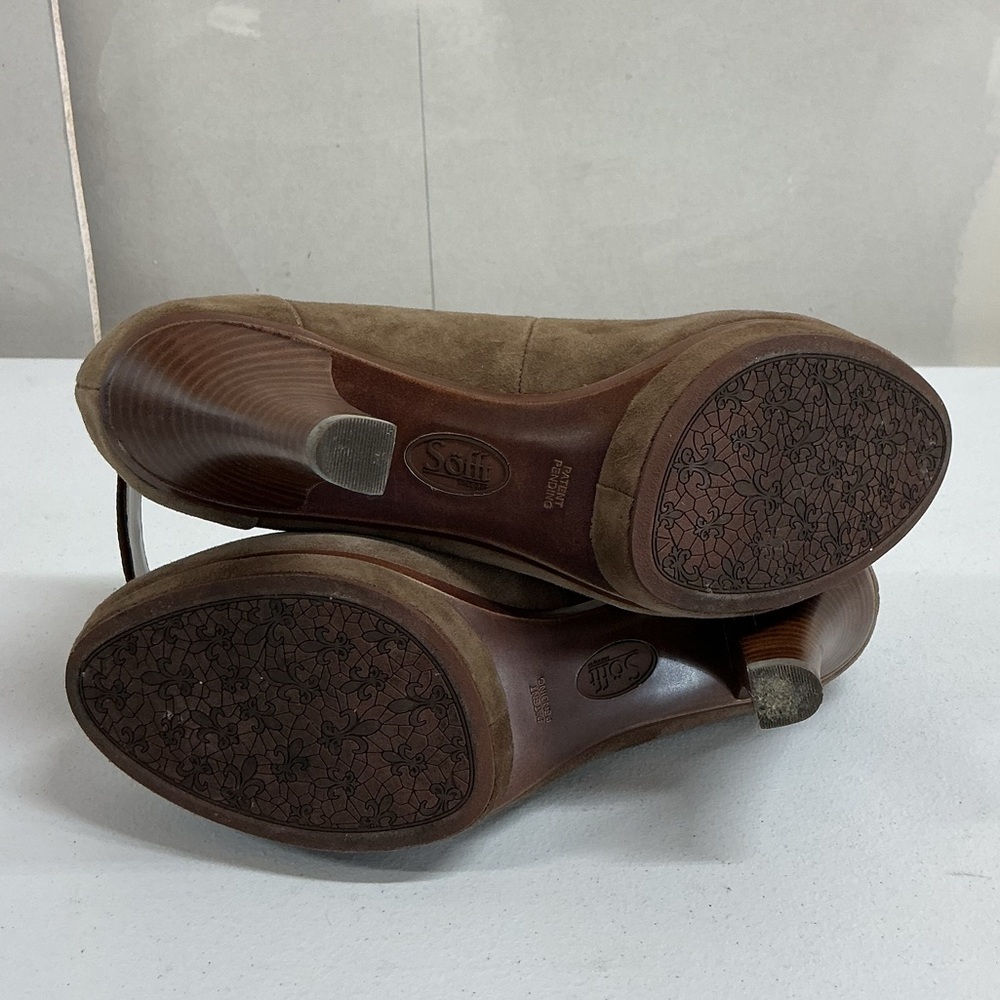 Söfft Brown Suede Mary Jane Platform Heels Size 9.5 Comfort Ankle Strap Pumps - Picture 7 of 7